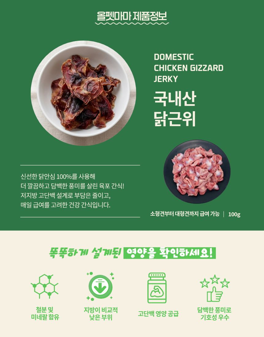 올펫마마 닭근위 간식 80g
